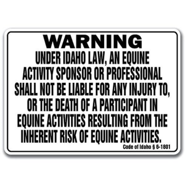 Signmission 14 in Height, 10 in Width, Plastic, 10" x 14", WS-Idaho Equine WS-Idaho Equine